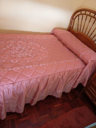 Edredón rosa cama 90 - Seda