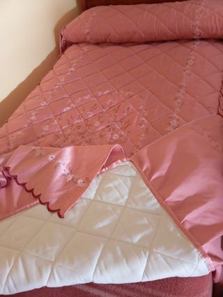 Edredón rosa cama 90 - Seda