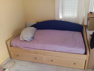 Cama individual madera