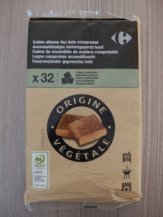 32 Cubos encendido madera comprimida