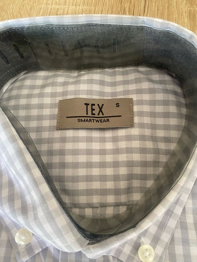 Camisa TEX cuadros gris - Talla S
