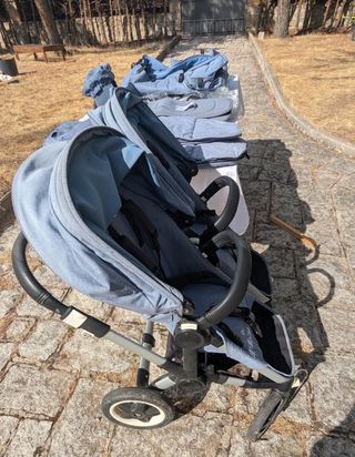 Bugaboo Donkey 2 gemelar azul