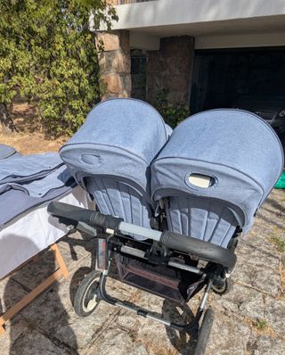 Bugaboo Donkey 2 gemelar azul