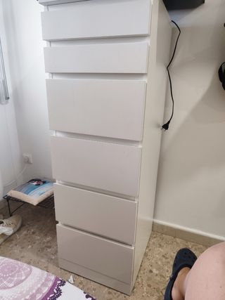 Cómoda IKEA blanca 6 cajones