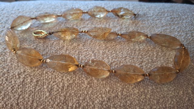 Collar Citrino Amarillo Dorado