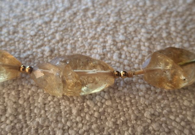 Collar Citrino Amarillo Dorado