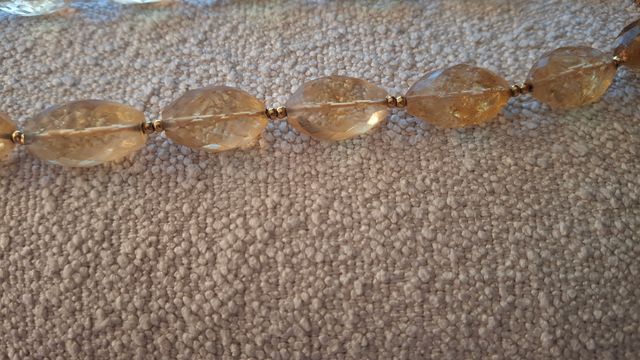 Collar Citrino Amarillo Dorado