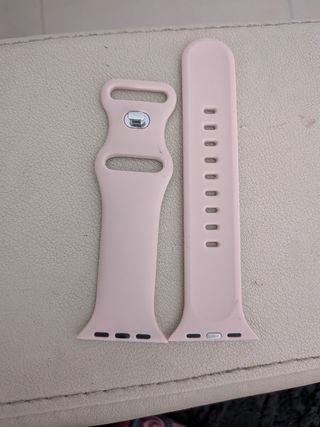 Correa silicona rosa Apple Watch