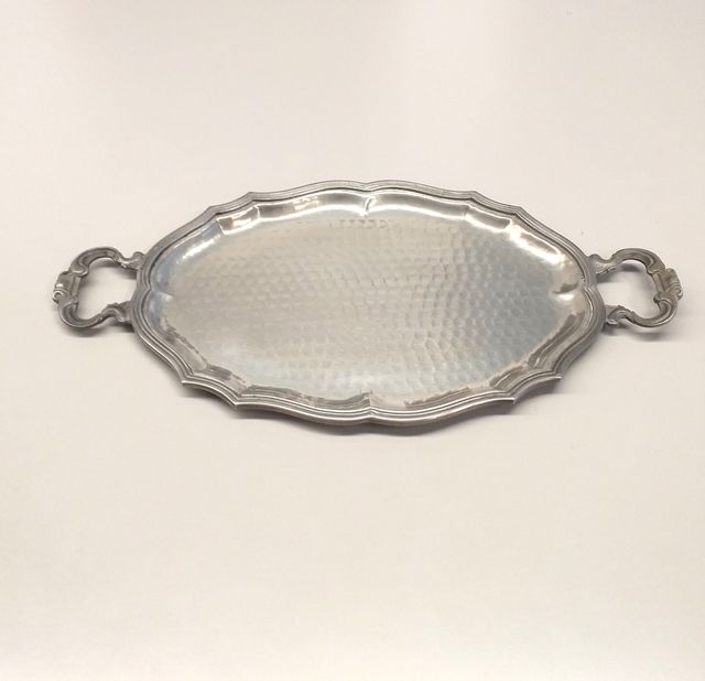 Vassoio ovale in peltro