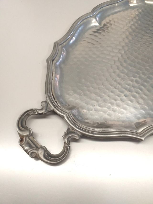 Vassoio ovale in peltro