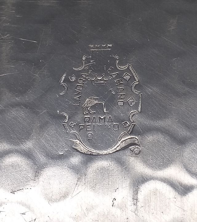 Vassoio ovale in peltro