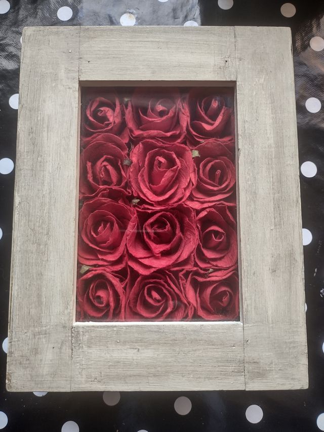 Cuadro 3D con Rosas Rojas