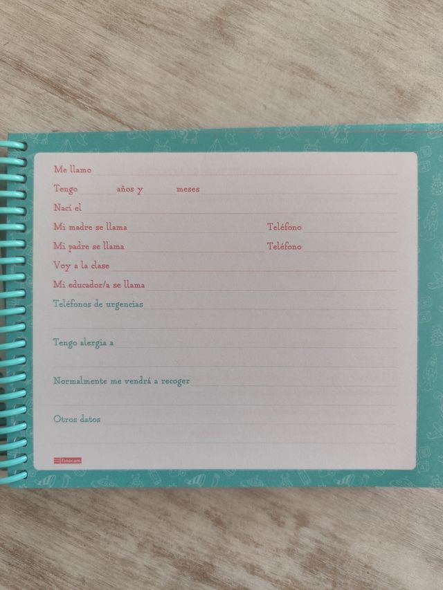 Agenda escuela infantil. Nueva