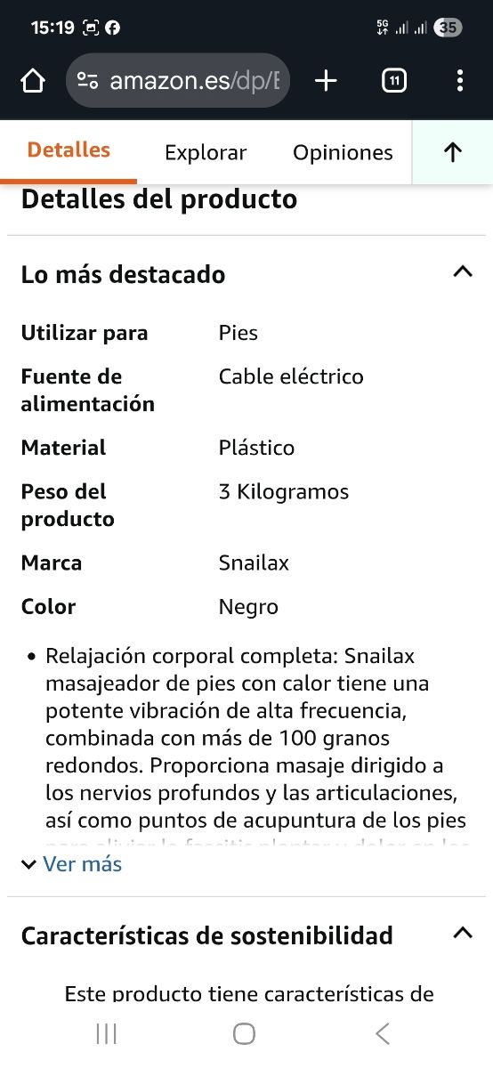 Masajeador de pies y piernas