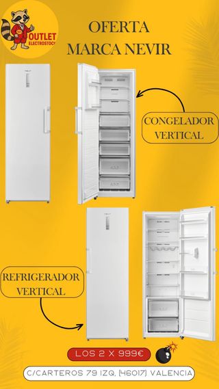 Oferta Nevera + Congelador Vertical No Frost 999€ 