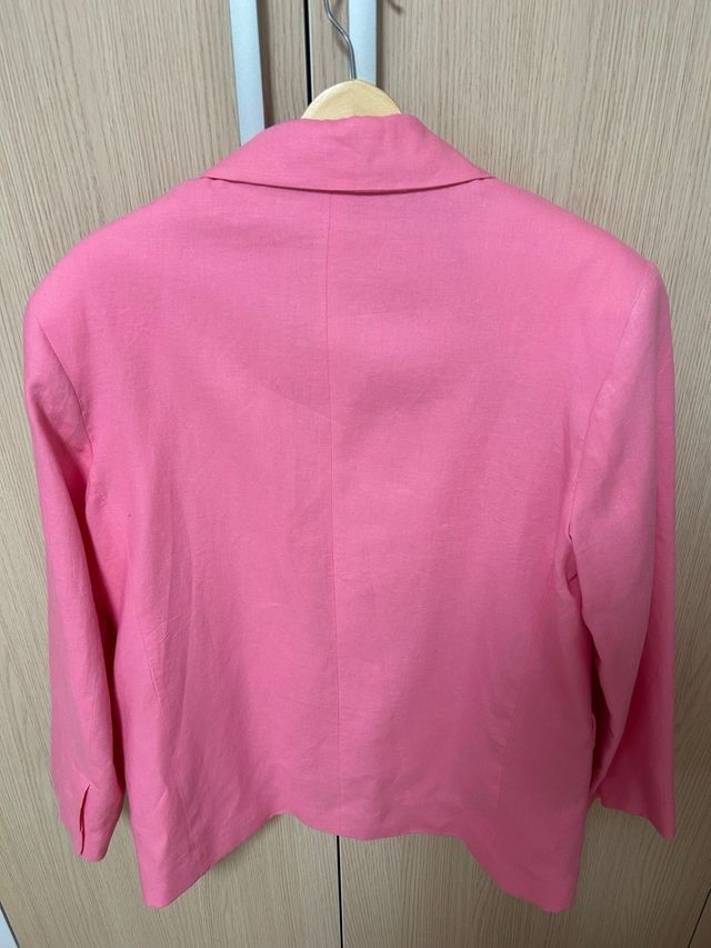 Blazer Bershka rosa oversize