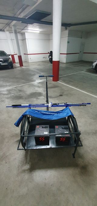 Carro pesca , Caña de Pescar y 2 carretes a estren