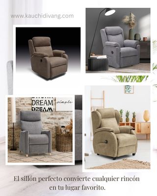 Sillón Relax - marrón y gris