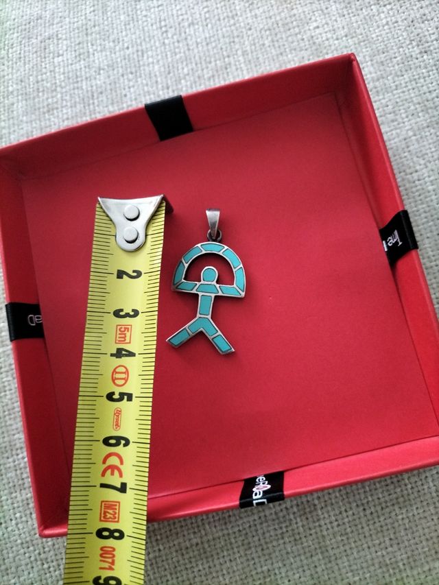 Colgante Indalo plata turquesa