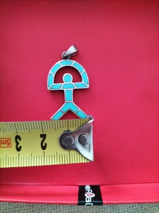 Colgante Indalo plata turquesa