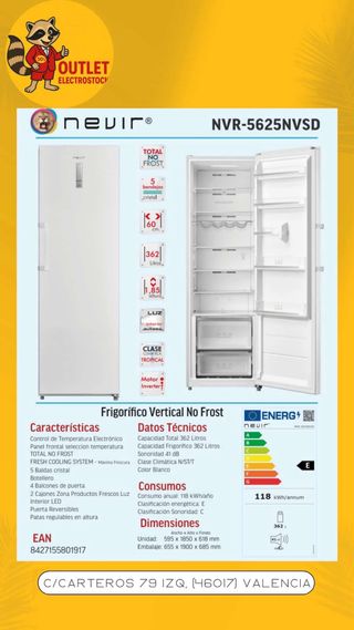 OFERTA, FRIGORÍFICO 1 PUERTA ( NO FROST ) 499€ !!!