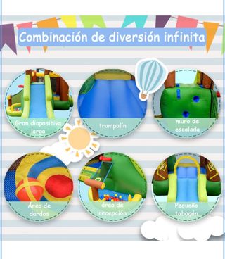 Castillo hinchable infantil con tobogán
