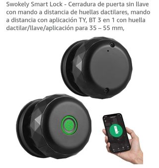 Cerradura inteligente Swokely: huella, app, llave