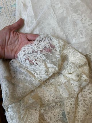 Vestido novia Pronovias XS de Encaje color hueso.