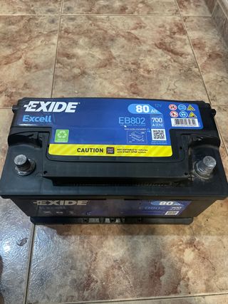 Batería Exide Excell EB802 - 80Ah 6 meses de uso