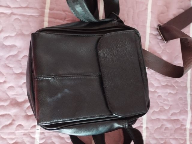 Bolso Piel Negro Hombre