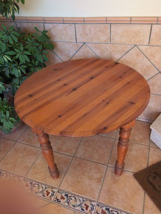 Mesa redonda madera maciza