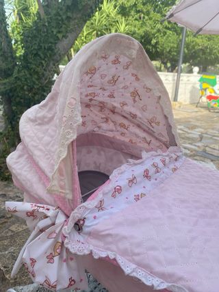Carro muñecas clásico rosa