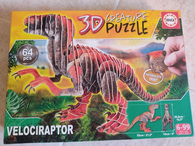 Puzzle 3D Velociraptor Educa