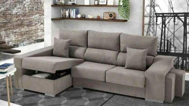 Sofa con arcon 265cm 2 Puff y VARIOS COLORES