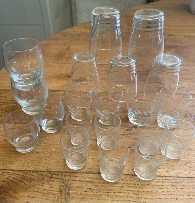 20 Vasos Cristal - Copas Chupito