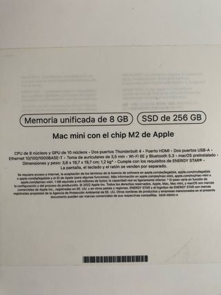 Mac mini M2 (8GB-256GB) Plata
