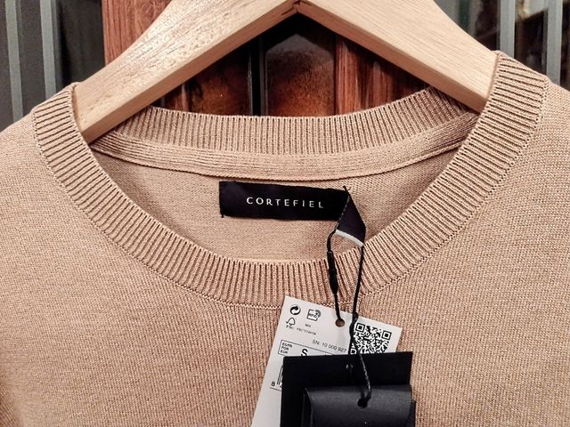 JERSEY PUNTO CORTEFIEL BEIGE NUEVO