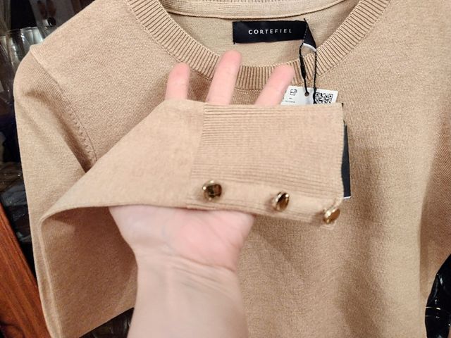 JERSEY PUNTO CORTEFIEL BEIGE NUEVO