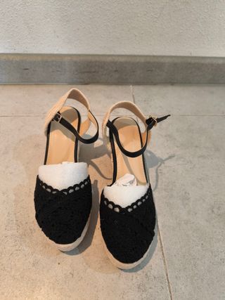 Sandalias esparto negras -talla 39