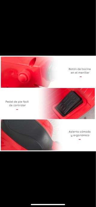Moto eléctrica infantil roja
