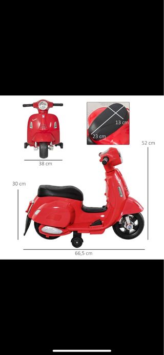 Moto eléctrica infantil roja
