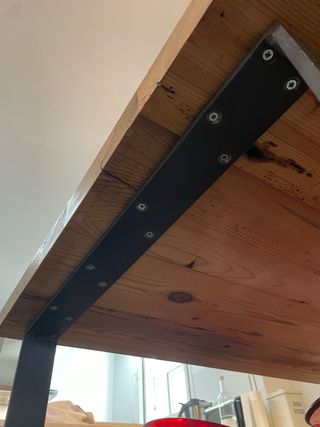 Mesa alta industrial - Madera maciza