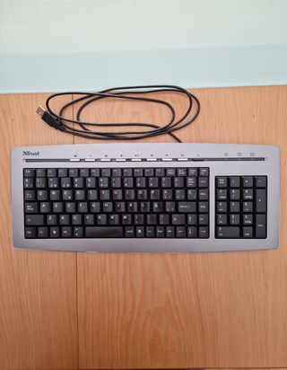 Teclado USB Trust - Negro/Plata