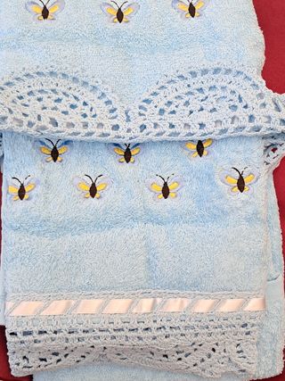 Asciugamani Cotone Blu - 60x110cm & 40x60cm