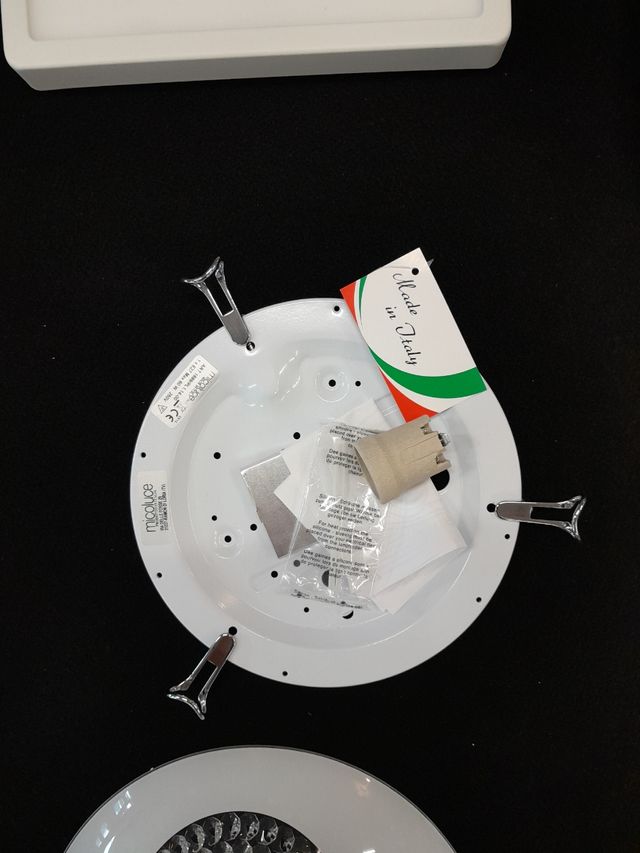 Plafoniera vetro bianco cristalli