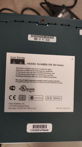 Firewall Cisco PIX 501