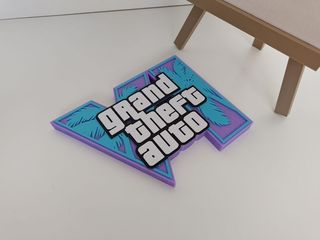 Letrero GTA VI (Grand Theft Auto VI) 3D