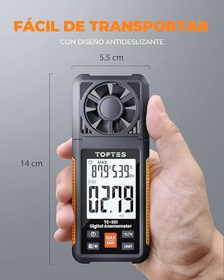 Anemómetro digital portátil