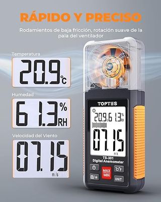 Anemómetro digital portátil