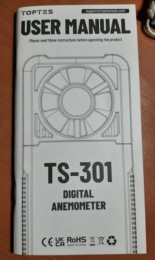 Anemómetro digital portátil